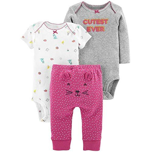 Carters Baby Girls 3Piece Little Character Set  Pink 18 Months