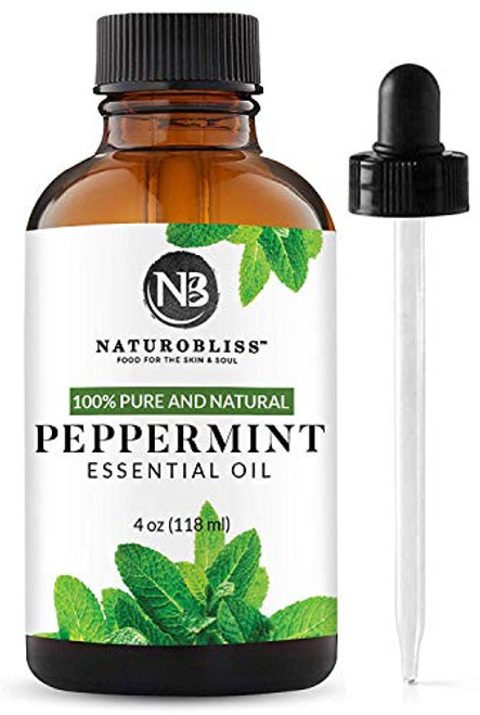 NaturoBliss Peppermint Essential Oil 100 Pure and Natural Premium Therapeutic Grade Peppermint Oil Aromatherapy Essential Oil 4 fl oz Essential Oil with Glass Dropper NaturoBliss Peppermint Essential Oil 100 Pure and Natural Premium Therapeutic Grade Peppermint Oil Aromatherapy Essential Oil 4 fl oz Essential Oil with Glass Dropper