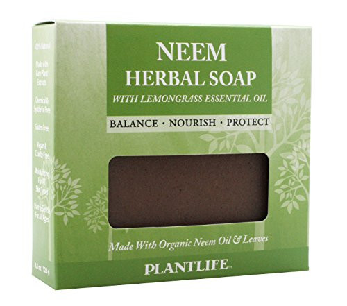 Plantlife Neem Herbal Soap With Lemongrass Essential Oil 4 oz