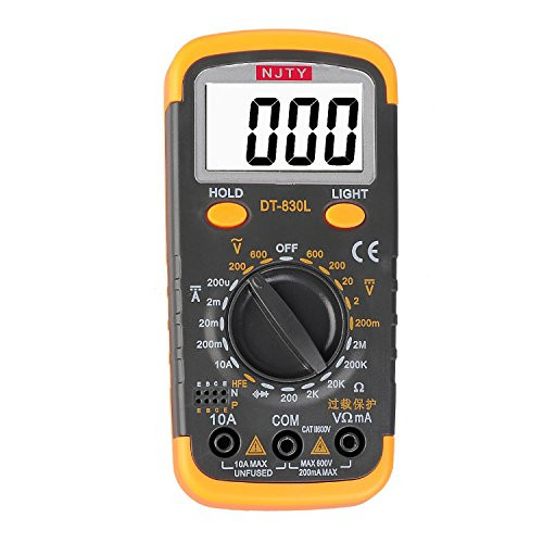 ELIKE DT6013 Capacitance Meter/Capacitor Tester 0.1pF to 20mF with Data Hold and Back Light Function/English Manual