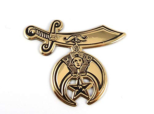 Shriners shriner gold finish decal emblem 3D sticker car bike 275 flexible Shriners shriner gold finish decal emblem 3D sticker car bike 275 flexible