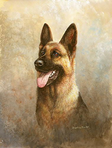 Caroline's Treasures BDBA0464GF Alsatian German Shepherd Garden Flag, Small, Multicolor
