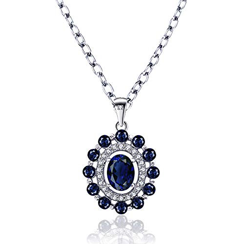 29 Ctw Oval Blue Sapphire 925 Sterling Silver Short Pendant For Women By Orchid Jewelry 29 Ctw Oval Blue Sapphire 925 Sterling Silver Short Pendant For Women By Orchid Jewelry