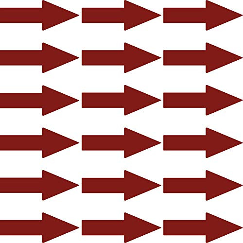 20 Pieces Arrow Stickers Directional Arrow Stickers Removable Arrows Sign 8 Inch Glossy Arrow Decal Sticker Store Sign for Yard Floor and Wall Applications Red