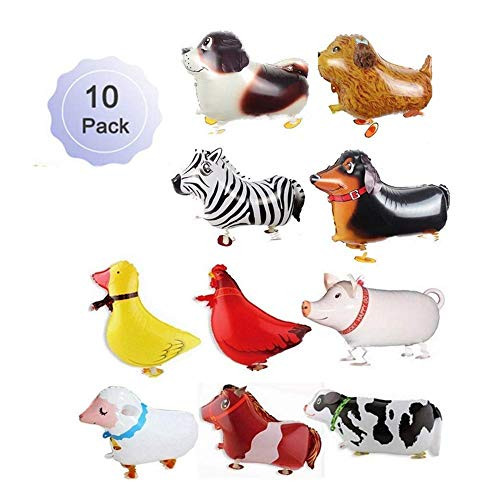 Borang 10 Pieces Walking Animal Balloons Farm Animal Balloon Birthday Party BBQ Party Décor(Pony,Duck,Rooster,Cow,Pig,Sheep,Zebra,Saint Bernard Dog,Dachshund,Furry dog) Borang 10 Pieces Walking Animal Balloons Farm Animal Balloon Birthday Party BBQ Party Décor(Pony,Duck,Rooster,Cow,Pig,Sheep,Zebra,Saint Bernard Dog,Dachshund,Furry dog)