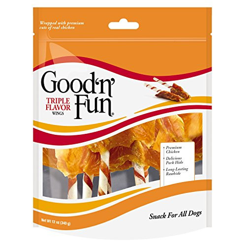 GoodNFun P94130 Triple Flavor Wings Dog Chews One Size