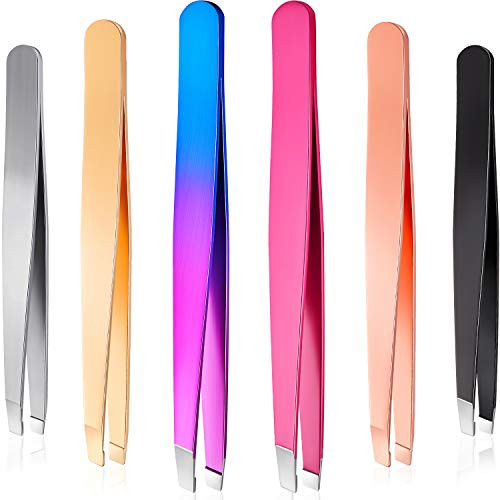 18 Pieces Eyebrow Tweezers Set Slanted Tweezer Stainless Steel Pointed Slanted Tip Tweezer Precision Facial Hair Tweezer Eyelash Extension Tweezer for Brow Shaping Daily Beauty Routine 6 Colors 18 Pieces Eyebrow Tweezers Set Slanted Tweezer Stainless Steel Pointed Slanted Tip Tweezer Precision Facial Hair Tweezer Eyelash Extension Tweezer for Brow Shaping Daily Beauty Routine 6 Colors