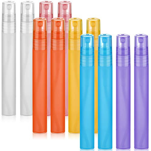 12 Pieces 10 ml 034 oz Frosted Mist Spray Bottles Colorful Frosted Plastic Tube Empty Refillable Perfume Bottles Portable Travel Spray Bottle Container with Atomizer Pumps for Perfume Fragrance 12 Pieces 10 ml 034 oz Frosted Mist Spray Bottles Colorful Frosted Plastic Tube Empty Refillable Perfume Bottles Portable Travel Spray Bottle Container with Atomizer Pumps for Perfume Fragrance