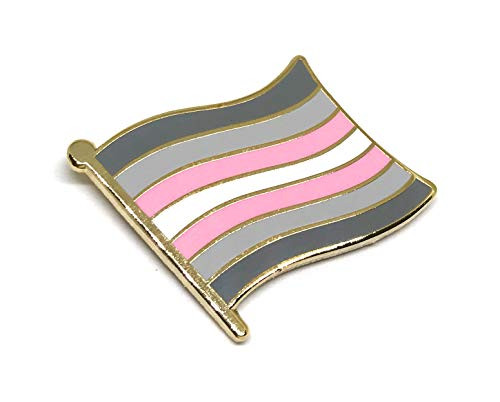 Demigirl Demiwomen Demifemale Flag LGBT Gay Pride Rainbow Enamel Lapel Pin