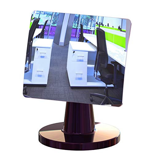 Desk and Cubicle Mirror to See Behind You CONICAL Shaped Stand with Detachable Wide Angle Real Glass Mirror Small  Discrete Beautiful Design Perfect Curvature for an exceptionally Clear View