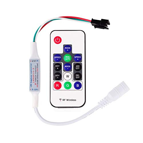 RGBZONE DC 524V Mini 14 Key RF Remote Controller for WS2811 WS2812B Dream Color LED Strip Light