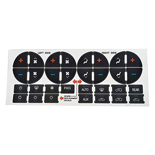 KKmoon AC Dash Button Sticker AC Dash Button Sticker Repair Kit Decal Fix Ruined Faded Audio Control Sticker Replacement for GM31 Button