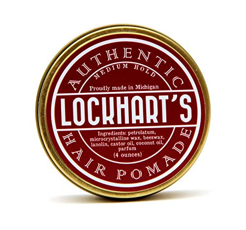 Lockharts Authentic Hair Pomade 4 ozMedium Hold 2 Pack with Gute Cosmetic Carrying Bag 3 Piece Bundle