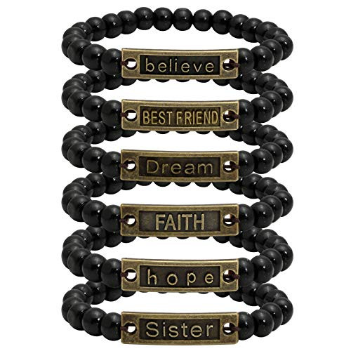 MILAKOO Wood Bead Bracelet Tibetan Buddhist Mala Prayer Beads for Men Women Elastic Bracelet 8mm MILAKOO Wood Bead Bracelet Tibetan Buddhist Mala Prayer Beads for Men Women Elastic Bracelet 8mm