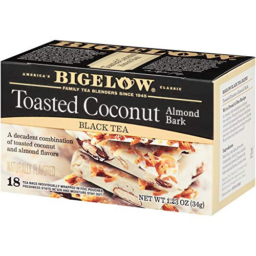 Bigelow Tea Toasted Coconut Almond Bark Black Tea 18 Count Pack of 6 108 Tea Bags Total