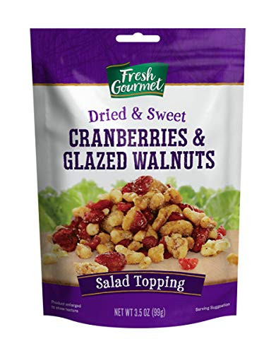 Fresh Gourmet Dried Cranberries  Glazed Walnuts 35 Ounce Pack of 9
