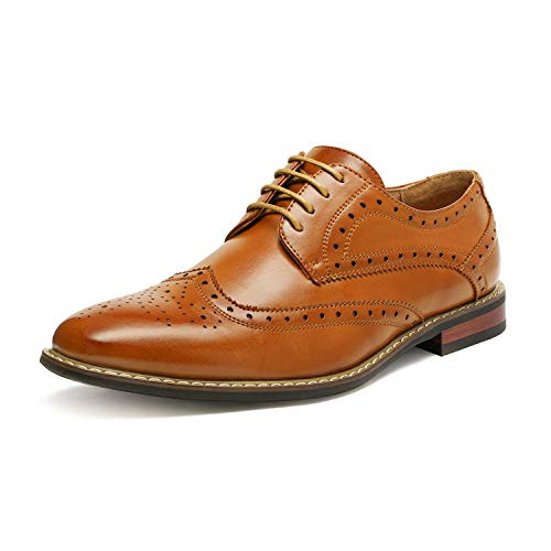 Bruno HOMME MODA ITALY PRINCE Mens Classic Modern Oxford Wingtip Lace Dress ShoesPRINCE3BROWN12 DM US