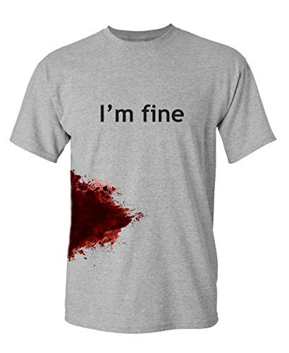 Im Fine Graphic Novelty Sarcastic Funny T Shirt XL Sport Grey