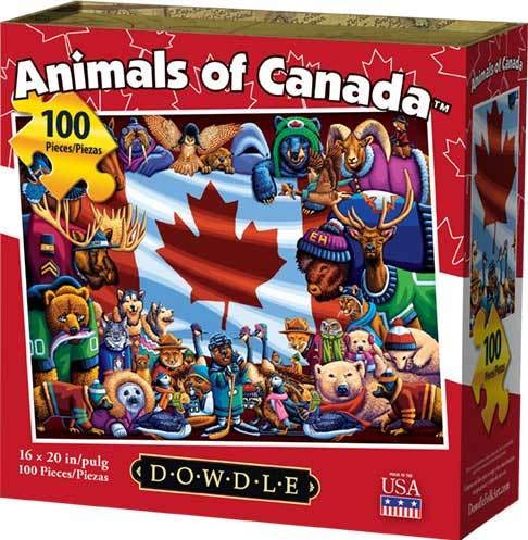 Dowdle Jigsaw Puzzle - Animals of Canada - 100 Piece