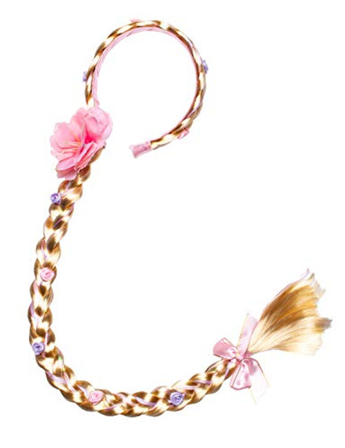 Long Hair Princess Hairpiece Long 29 Cosplay Braided Wigs for Girls Princess Dress Up Accessories Rapunzel Headband