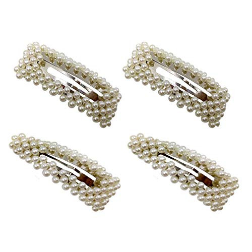 Numblartd 4Pcs Sweet Artificial Pearl BB Barrettes Hairgrip Hair Clips Pins Women Handmade Fashion Alloy Hairpin Side Clamp Hair Accessories for Wedding Bridal Bridesmaid Silver Numblartd 4Pcs Sweet Artificial Pearl BB Barrettes Hairgrip Hair Clips Pins Women Handmade Fashion Alloy Hairpin Side Clamp Hair Accessories for Wedding Bridal Bridesmaid Silver