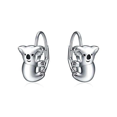 Koala Bear Dangle Earrings Gifts for women Teen Girls 925 Sterling Silver Bears Leverback Earrings Dangles Jewelry Koala Bear Dangle Earrings Gifts for women Teen Girls 925 Sterling Silver Bears Leverback Earrings Dangles Jewelry