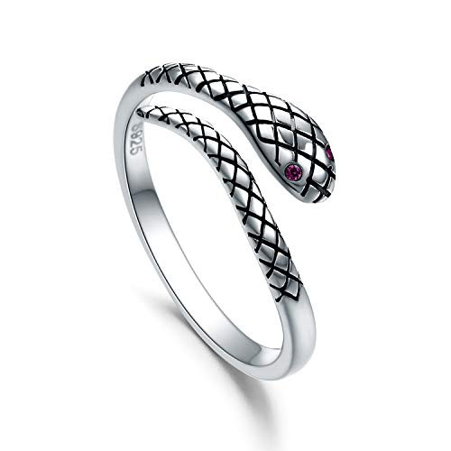 WINNICACA 925 Sterling Silver Toe Ring Snake Rings Snake Jewelry Hypoallergenic Adjustable Open Ring for Women