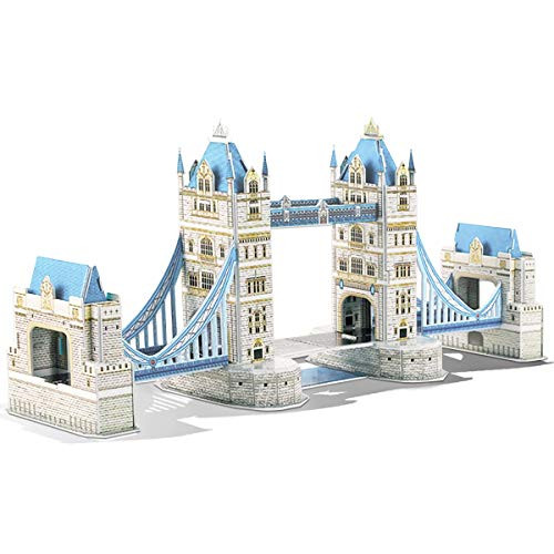 GuDoQi 3D Puzzle Tower Bridge Architecture Model Kit to Build Family Puzzle Games DIY Assembly Toy for Kids Boys Girls 10 Years Old and Up 41 Pieces
