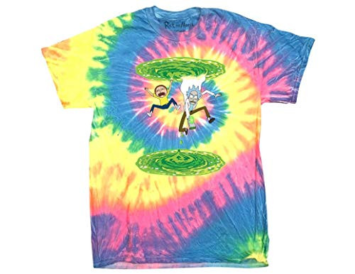 Ripple Junction Rick and Morty Falling Portal to Portal Adult TShirt 2XL Multicoloured