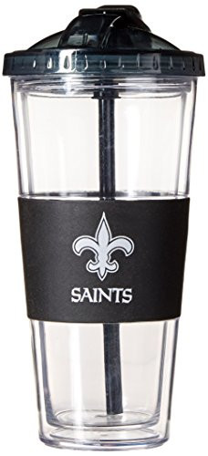 NFL New Orleans Saints No Spill Straw Tumbler, 22-ounce