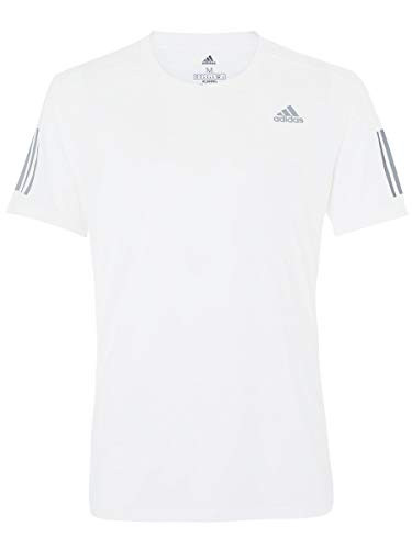 adidas mens Own The Run Tee WhiteReflective Silver Large