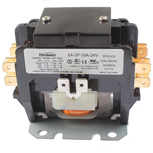 Holdwell SA2P30A24V 2 Pole 20 Amp 25 Amp 30 Amp 24V Coil Definite Purpose Contactor