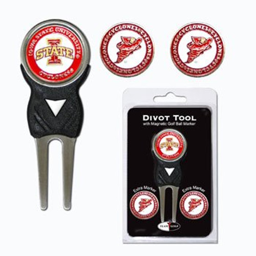 NCAA Iowa State Cyclones Divot Tool Pack With 3 Golf Ball Markers NCAA Iowa State Cyclones Divot Tool Pack With 3 Golf Ball Markers
