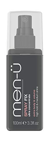 MenU Spray Fix  Ultra Concentrate For Up To 800 Sprays  High Hold Hair Spray For Men  Travel Hair Spray Root Lifter  Add Volume  Medium Shine to Fine  Thin Hair  Great For All Styles 33oz