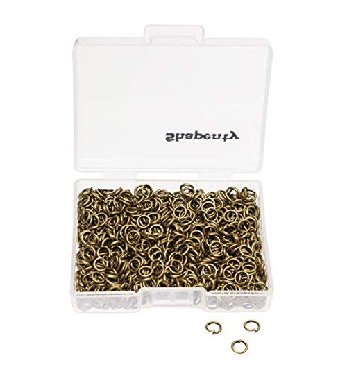 Shapenty 1000PCS Bronze Iron Open Jump Rings Connectors Bulk for DIY Craft Earring Necklace Bracelet Pendant Choker Jewelry Making Findings and Key Ring Chain Accessories Bronze 4mm Shapenty 1000PCS Bronze Iron Open Jump Rings Connectors Bulk for DIY Craft Earring Necklace Bracelet Pendant Choker Jewelry Making Findings and Key Ring Chain Accessories Bronze 4mm