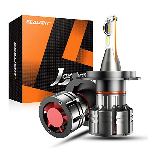 SEALIGHT H49003HB2 LED Headlight Bulbs 300 Brighter Than Halogen Ultrathin 60W HiLo Beam LED Headlights Conversion Kit 6500K White with Fan 2 Pcs