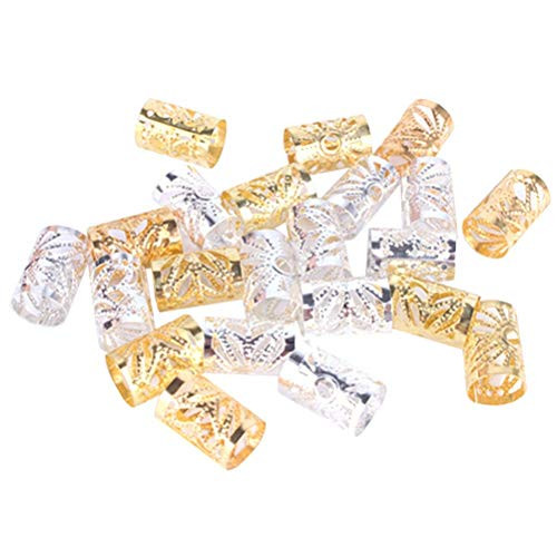 SALOCY Dreadlocks Beads Metal Hair Cuffs Hair Braid Rings Clips Dread Locks Hair Braid Tube100Pcs SALOCY Dreadlocks Beads Metal Hair Cuffs Hair Braid Rings Clips Dread Locks Hair Braid Tube100Pcs