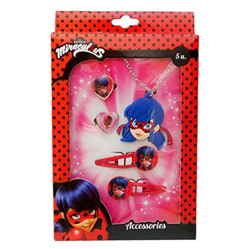 Miraculous Ladybug Jewellery 5 Pieces Accessories Set Official