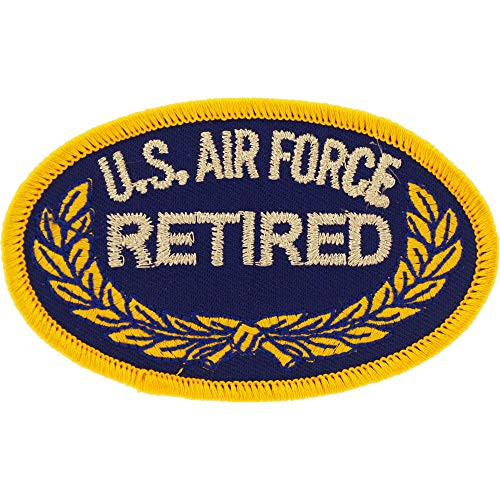 United States Air Force USAF Retired Oval Embroidered Patch with IronOn Adhesive United States Air Force USAF Retired Oval Embroidered Patch with IronOn Adhesive