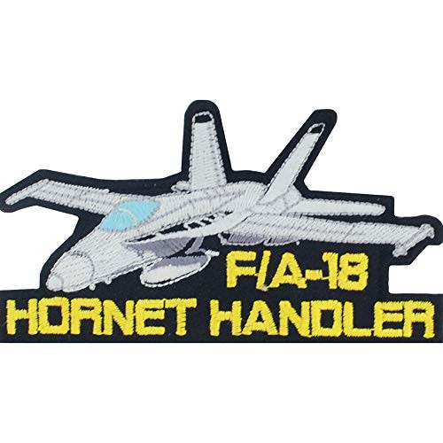 United States Navy USN FA18 Hornet Handler Aircraft Embroidered Patch with IronOn Adhesive