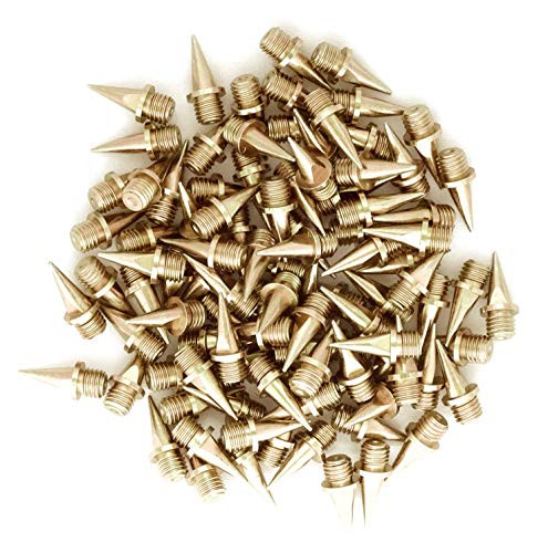 100 12 inch 12mm GoldTone Track and Cross Country Spikes