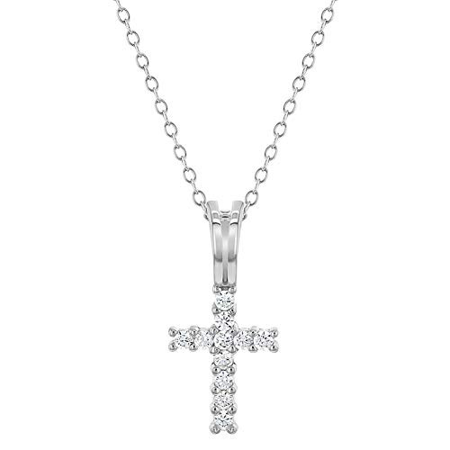 925 Sterling Silver Clear CZ Baptism Christening Cross Pendant Necklace Babies 925 Sterling Silver Clear CZ Baptism Christening Cross Pendant Necklace Babies