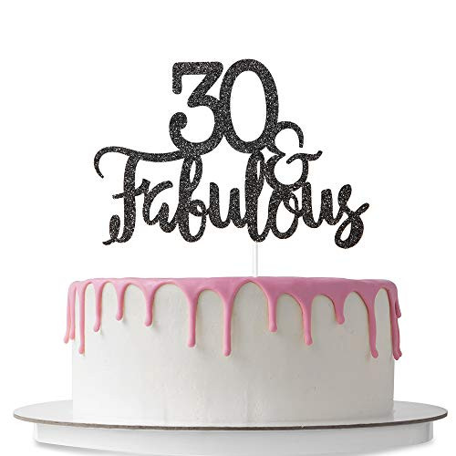 Helewilk 30 Fabulous Cake Topper Happy 30th Birthday Party Supplies Cheers and Beers to 30 Years Happy 30th Anniversary 30 Years Blessed Love Party SuppliesBlack Glitter Helewilk 30 Fabulous Cake Topper Happy 30th Birthday Party Supplies Cheers and Beers to 30 Years Happy 30th Anniversary 30 Years Blessed Love Party SuppliesBlack Glitter