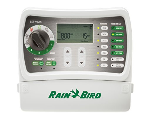 Rain Bird SST400IN SimpletoSet Indoor SprinklerIrrigation System TimerController 4ZoneStation This NewImproved Model Replaces SST400I