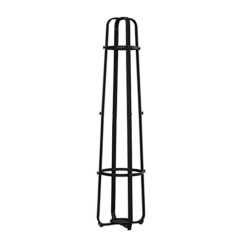Monarch Metal Coat Rack with an Umbrella Holder, 72", Black