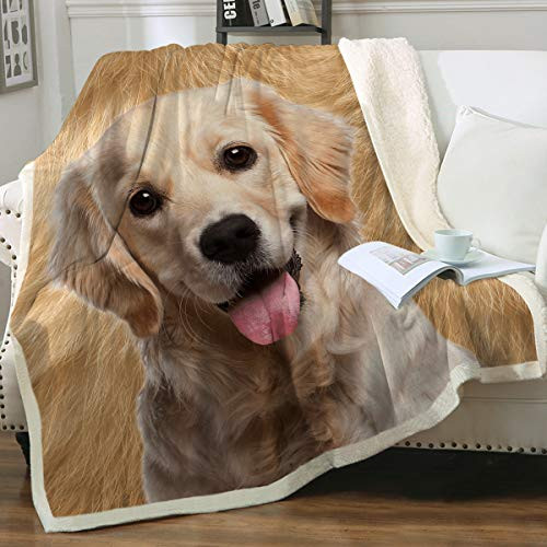 Sleepwish Sherpa Fleece Blanket Puppy Dog Plush Throw Blanket Fuzzy Soft Blanket Warm Cozy Cute Animals BlanketGolden RetrieverThrow 50 X 60 Sleepwish Sherpa Fleece Blanket Puppy Dog Plush Throw Blanket Fuzzy Soft Blanket Warm Cozy Cute Animals BlanketGolden RetrieverThrow 50 X 60