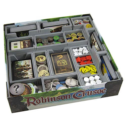 Folded Space Robinson Crusoe 2nd Edition and Expansions Board Game Box Inserts Organizer