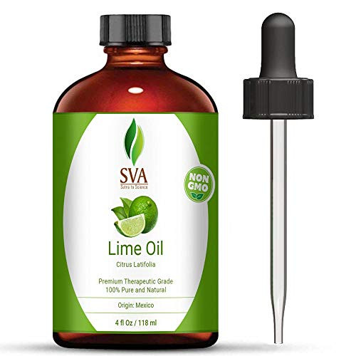 SVA Organics Lime Oil 4 Oz 100 Pure Natural Premium Therapeutic Grade for Skin Care Hair Care Massage Aromatherapy Scalp Massage SVA Organics Lime Oil 4 Oz 100 Pure Natural Premium Therapeutic Grade for Skin Care Hair Care Massage Aromatherapy Scalp Massage