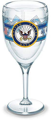 Tervis 1312763 Navy Camo Stripes Insulated Tumbler with Wrap 9 oz Wine Glass Clear