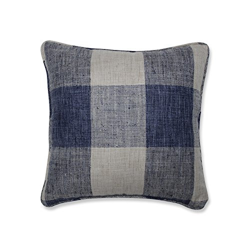 Pillow Perfect Check Please Lakeland Throw Pillow, 16.5-inch, Blue